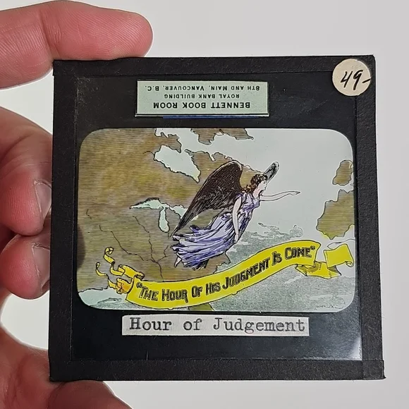 Antique Magic Lantern Slides Religious Biblical Set Reeve Vancouver Glass 8pcs - Picture 12 of 16